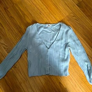 cropped button up cardigan
